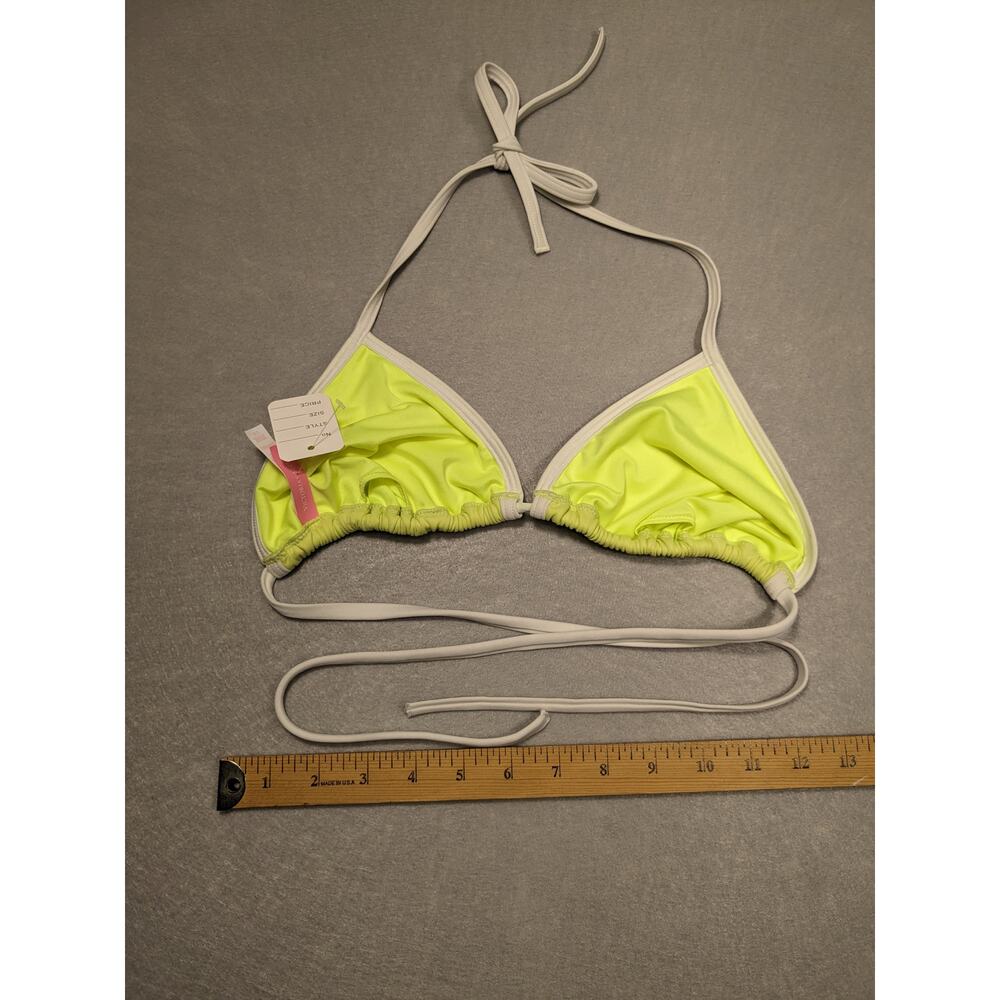 Victoria's Secret Bikini Top Women Large Butter Yellow String Y2K EUC - Picture 5 of 12